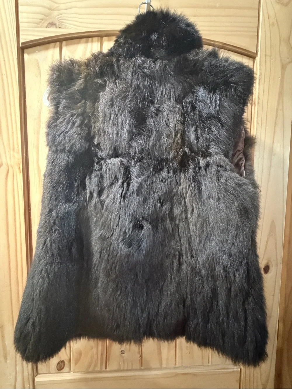 Andrew Marc Black  Opossum Fur Vest